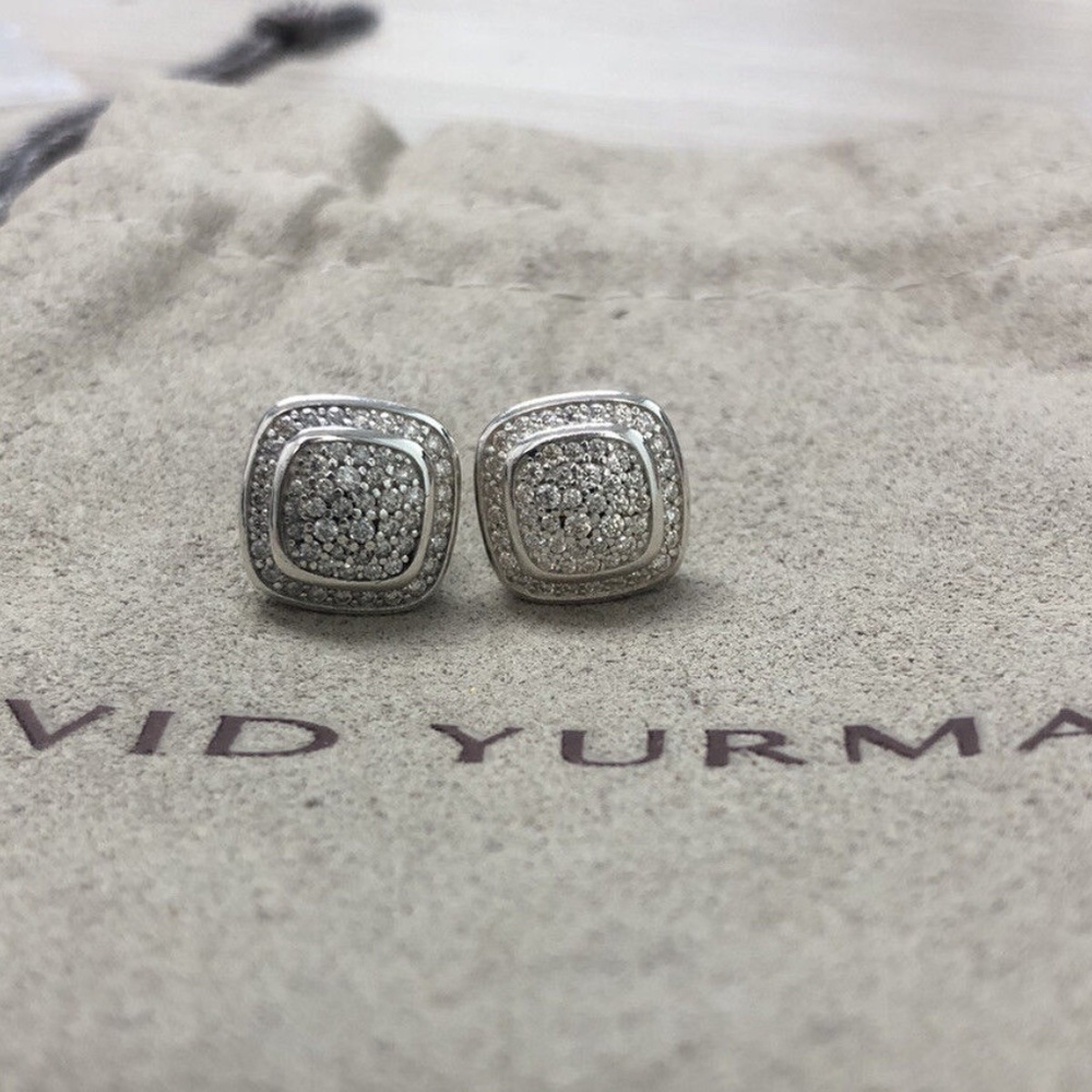 David Yurman Albion 7mm Pave Diamond Earrings
